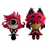 Youtooz Alastor and Niffty Hazbin Hotel Monitor Buddiez figures front view.