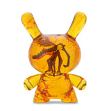 Back angle view of Amber Dunny 8 inch resin designer art toy