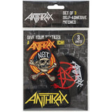 Anthrax patch set packaging with three self-adhesive patches inside