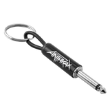 Anthrax logo guitar plug keychain black metal design