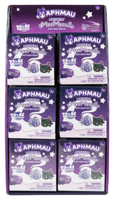 Aphmau Mystery MeeMeows MyStreet Series blind box display with 12 boxes