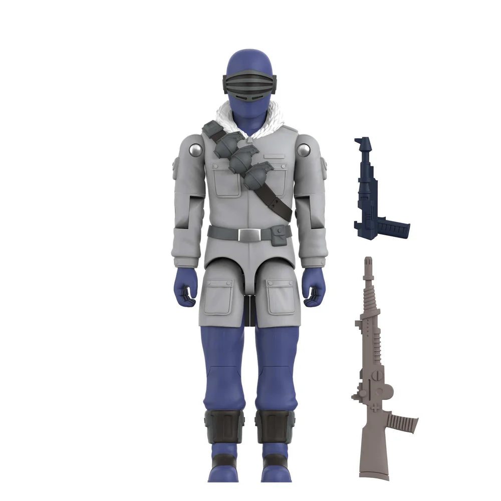 Arctic Snake Eyes G.I. Joe ReAction Plus figure loose with accessories on white background