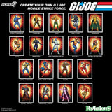 G.I. Joe ReAction Plus card back featuring multiple characters from the series