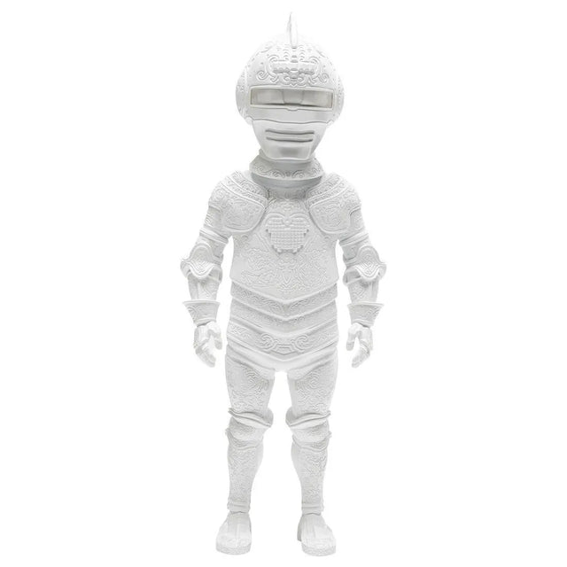 Front view of Armor of Super Polifilo (Hvid) statue by Nicolas Buffe, Medicom Toy.