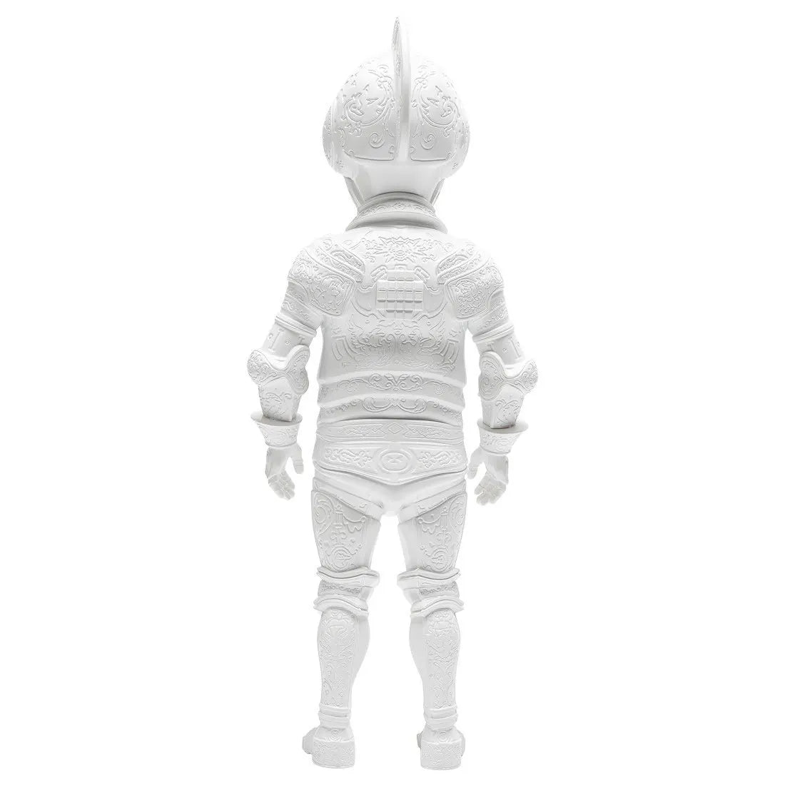 Rear view of Armor of Super Polifilo (Hvid) collectible statue by Nicolas Buffe.