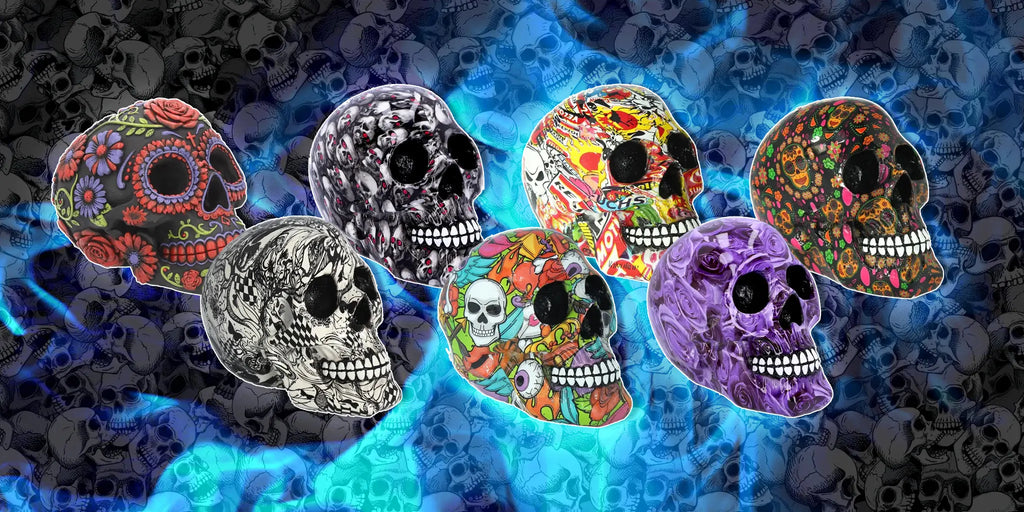 pop art skulls