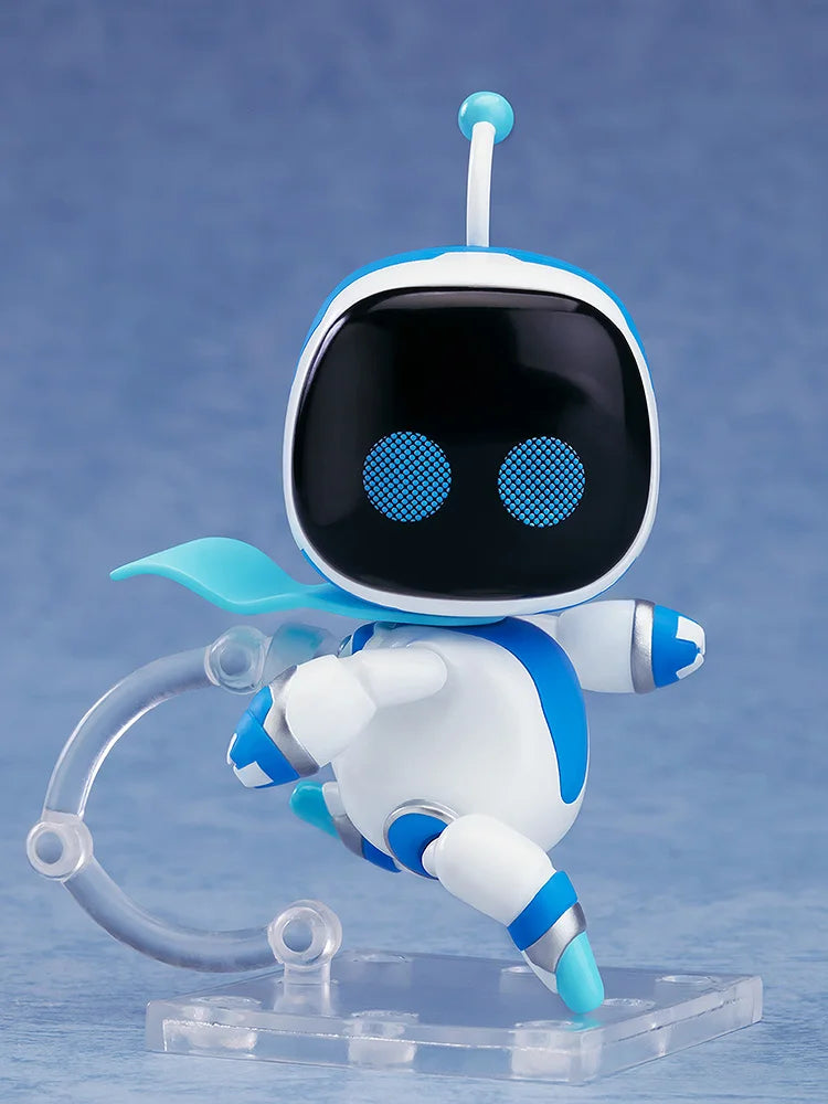 Astro Bot Nendoroid figure running pose with dynamic stand support