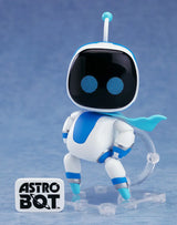 Astro Bot Nendoroid figure posed next to Astro Bot logo accessory