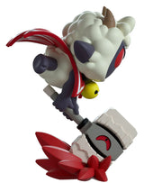 Attacking Lamb Youtooz vinyl figure side view with hammer and red impact effect
