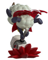 Cult of the Lamb Attacking Lamb Youtooz figure rear view with red cape