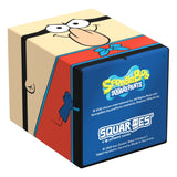 Bottom view of Barnacle Boy Squaroes box showing licensing logos.