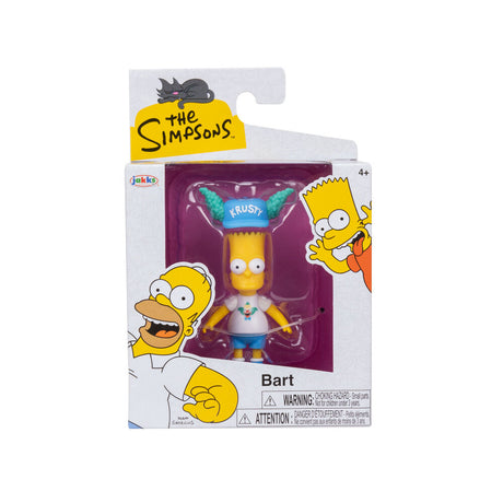 Bart Simpson Krusty the Clown hat figure in retail packaging