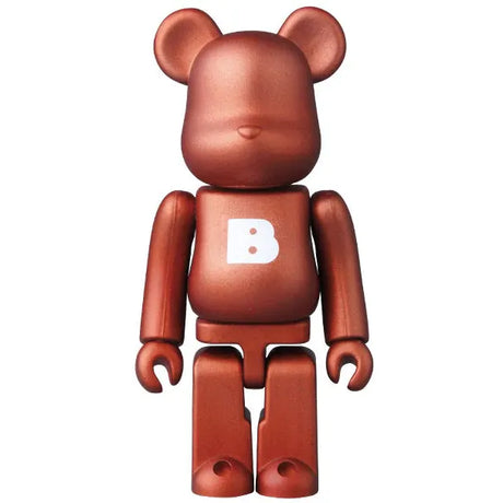 Medicom Toy BE@RBRICK Series 35 Basic Letter B 100 percent bearbrick figure in brown color on white background