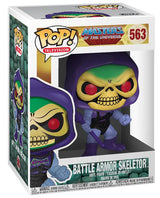 Battle Armor Skeletor #563 Funko Pop! Vinyl figure from Masters of the Universe in display box.