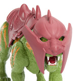 Close-up of Battle Cat Masters of the Universe movie figure battle armor and helmet