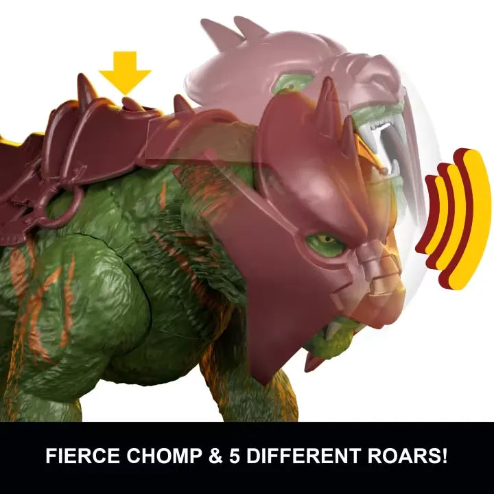 Battle Cat action feature demonstrating fierce chomp action and multiple roaring sound effects
