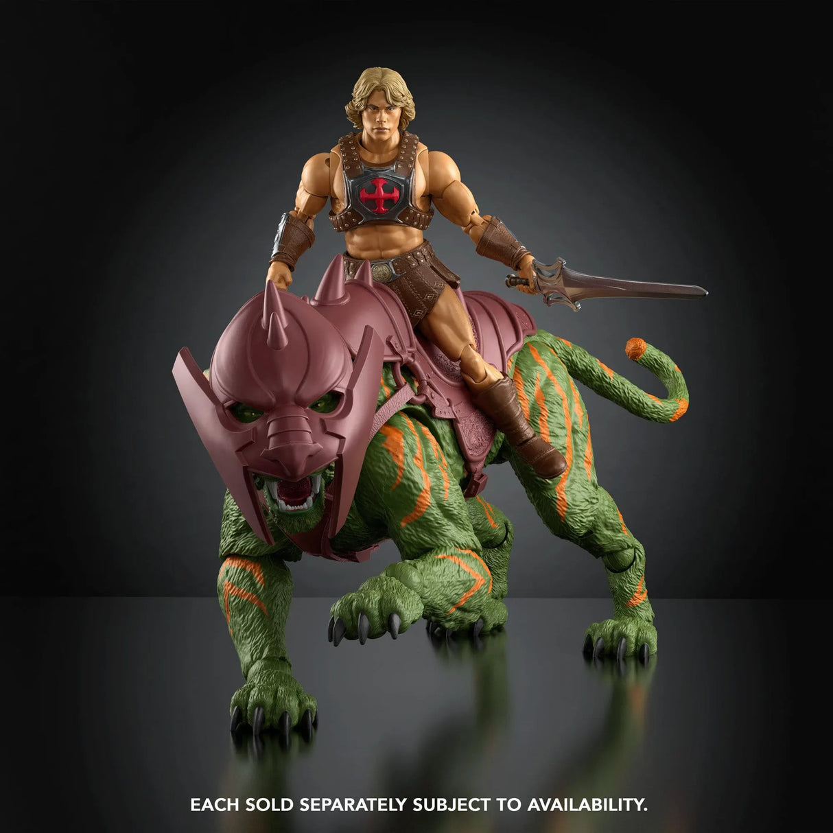He-Man riding Battle Cat Masters of the Universe Chronicles movie action figure