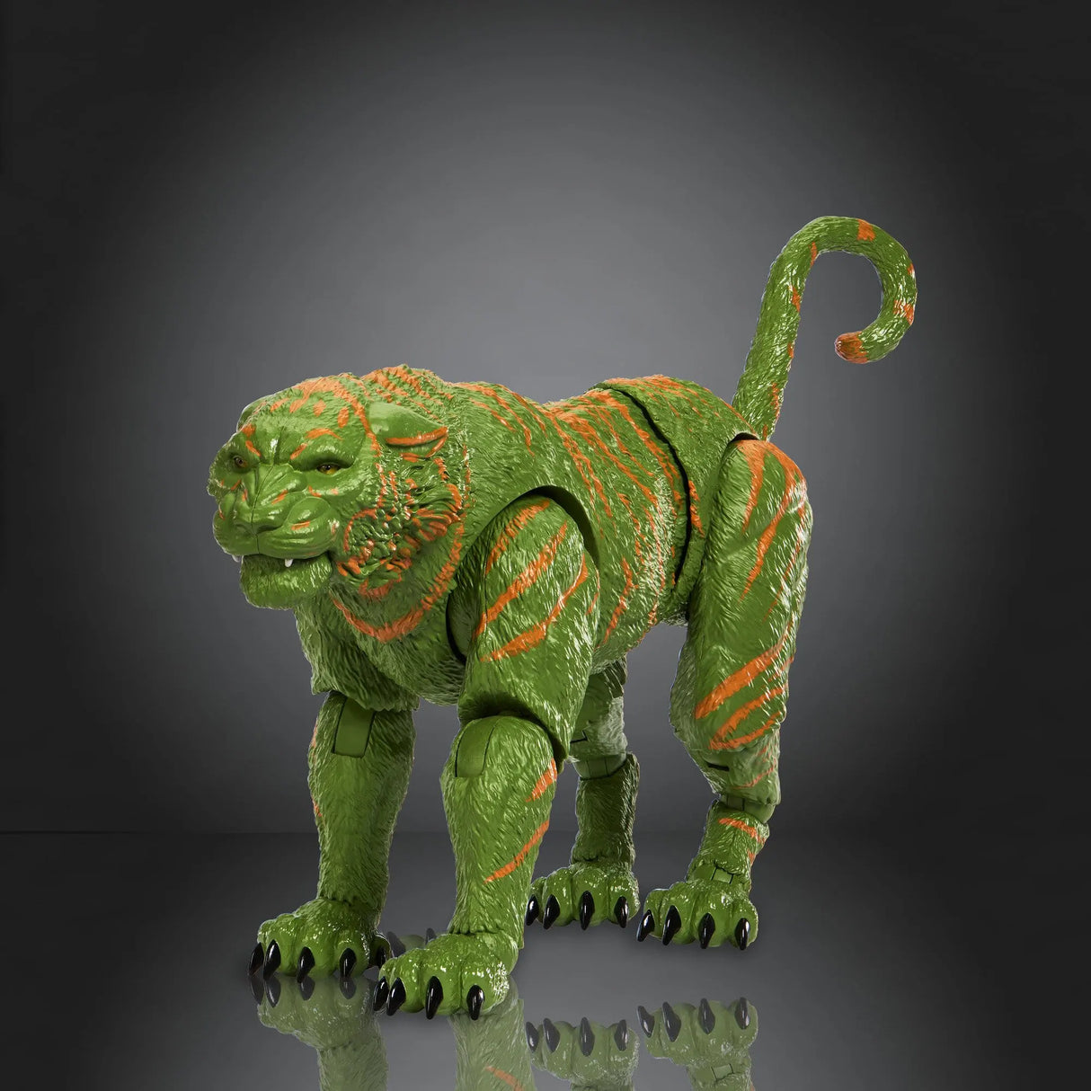 Battle Cat 2026 movie action figure standing in heroic pose with detailed tiger sculpt