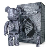 Bearbrick Moon Footprints 100% & 400% set with box packaging