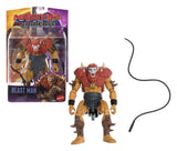 Beast Man Masters of the Universe movie action figure in retail packaging with whip accessory