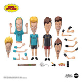 Beavis and Butt-Head deluxe figure set with interchangeable heads and accessories layout