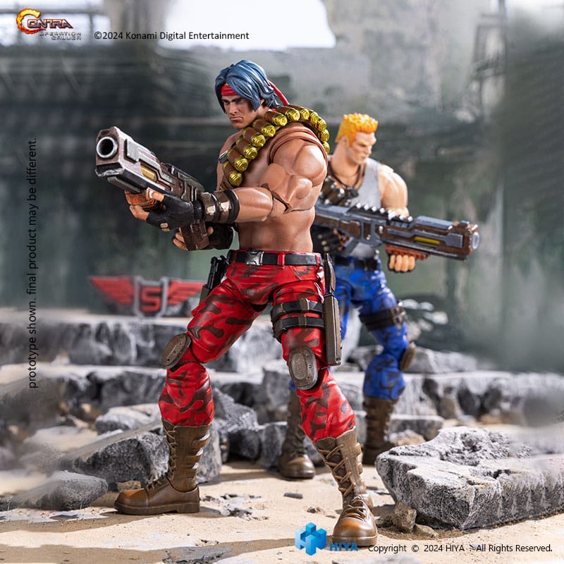 Bill Rizer and Lance Bean Contra Operation Galuga Exquisite Basic action figures side by side