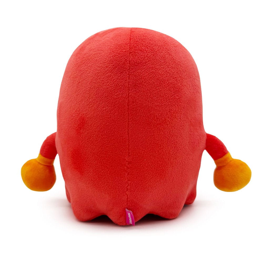 Blinky Ghost Pac-Man plush figure rear view showing red plush body and stitching