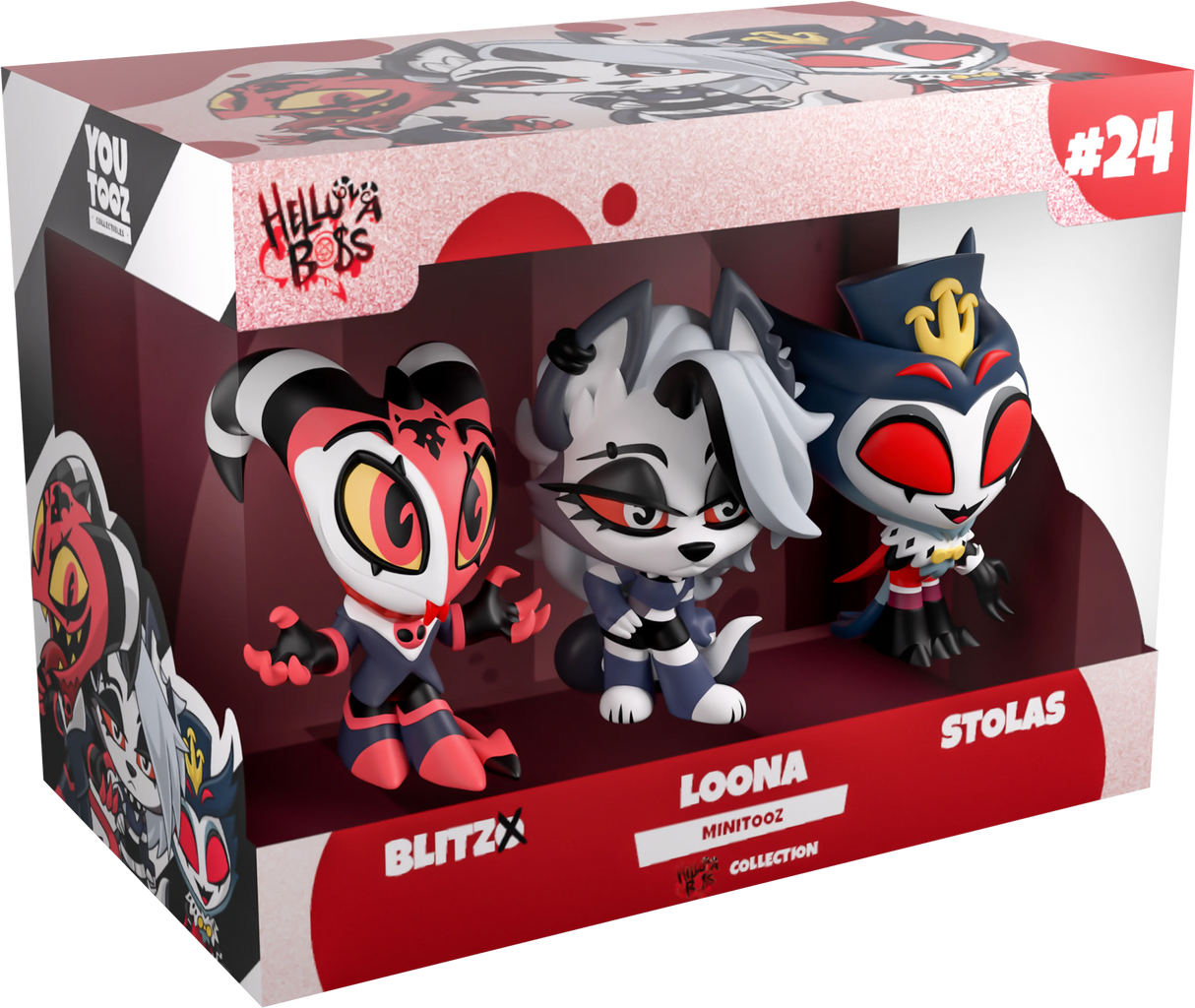 Helluva Boss Mini Tooz 3-pack Youtooz box with Blitzo Loona Stolas