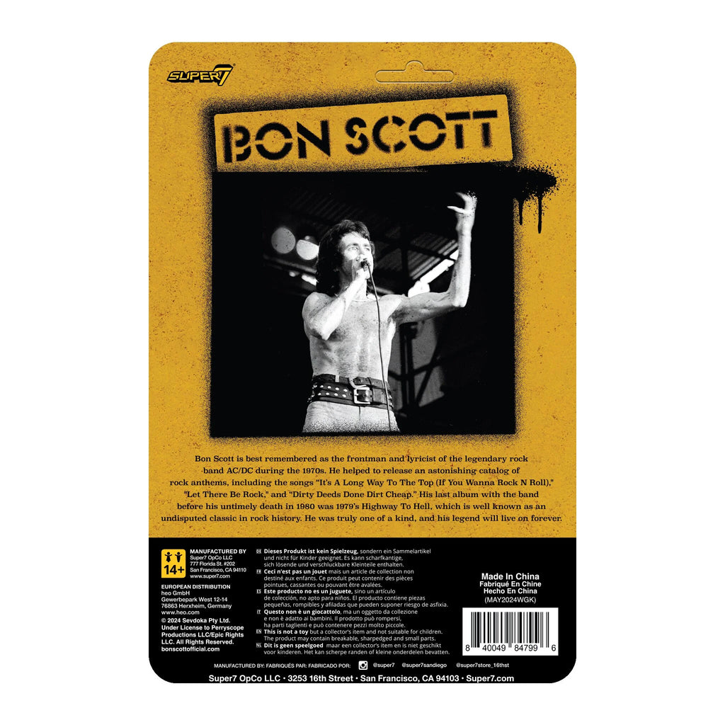 Bon Scott (Leopard Print) - ReAction Figure Cardback