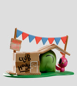 turtle cardboard clubhouse with bird bunting collectible figure