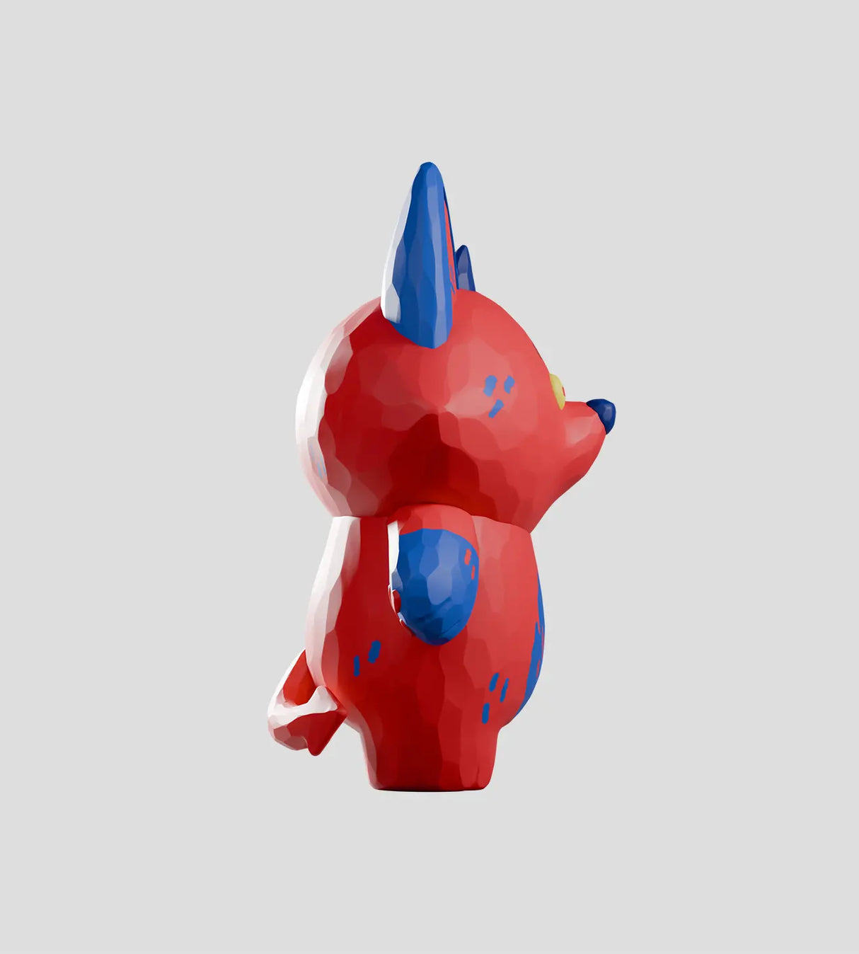 Rear angle of Bubba Bad figure showing tail and textured sculpt