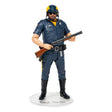 Bud Spencer Wilbur Walsh action figure holding shotgun in police uniform