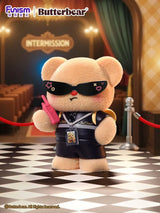 Butterbear Adorable Influencer Series security guard figure wearing sunglasses and holding a walkie-talkie