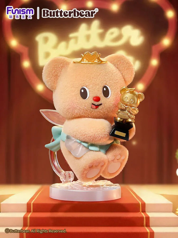 Butterbear Adorable Influencer Series award winner figure holding a golden trophy