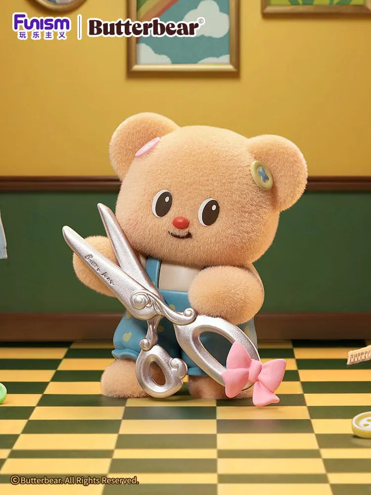 Butterbear Adorable Influencer Series hair stylist figure holding oversized scissors