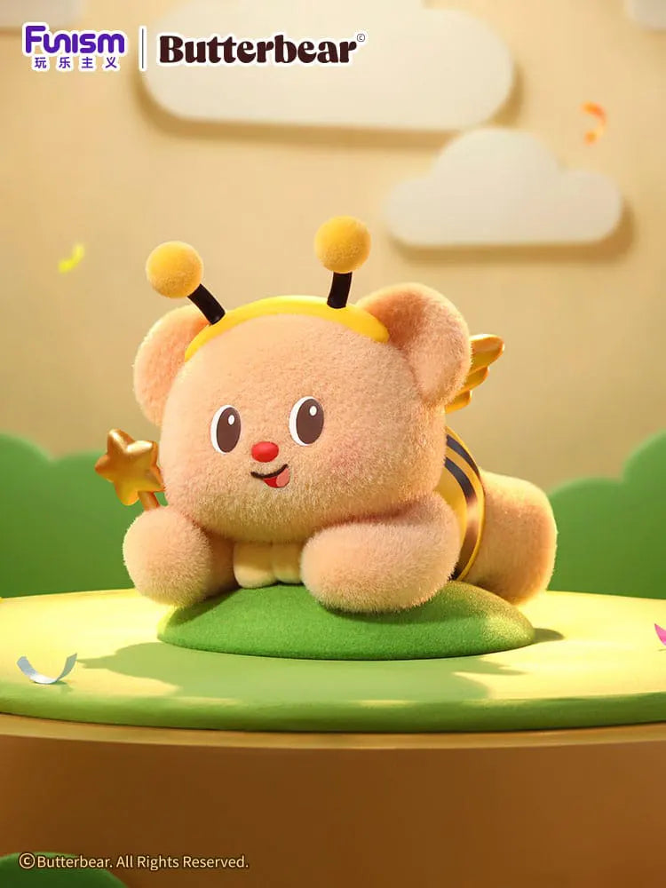 Butterbear Adorable Influencer Series bee costume figure lying on a grassy display base