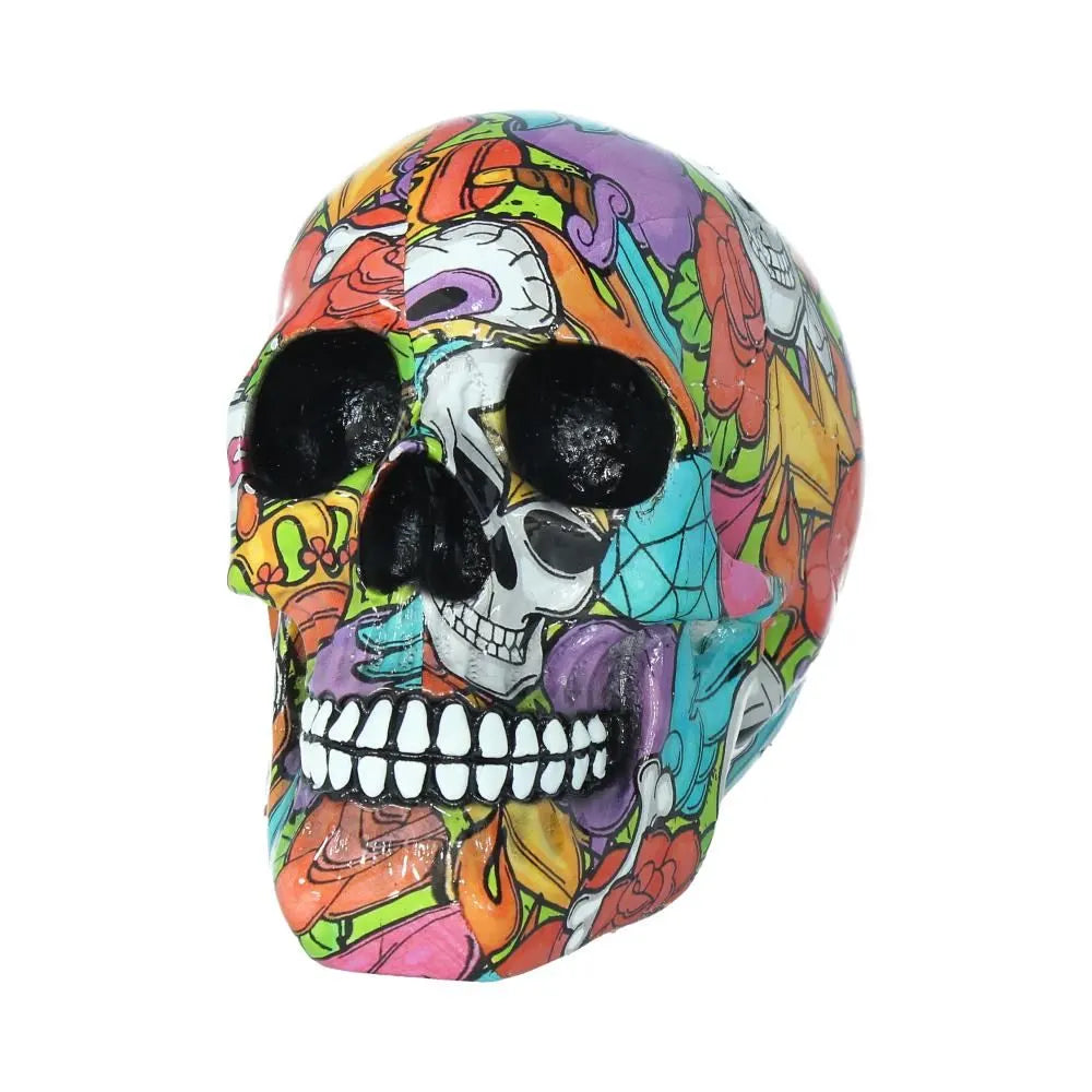 Calypso Graphic Art Printed Skull 19cm