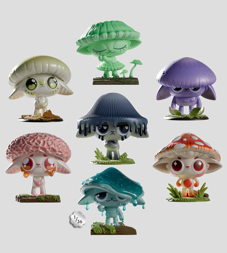 Capkins Series 1 full collection mushroom figures