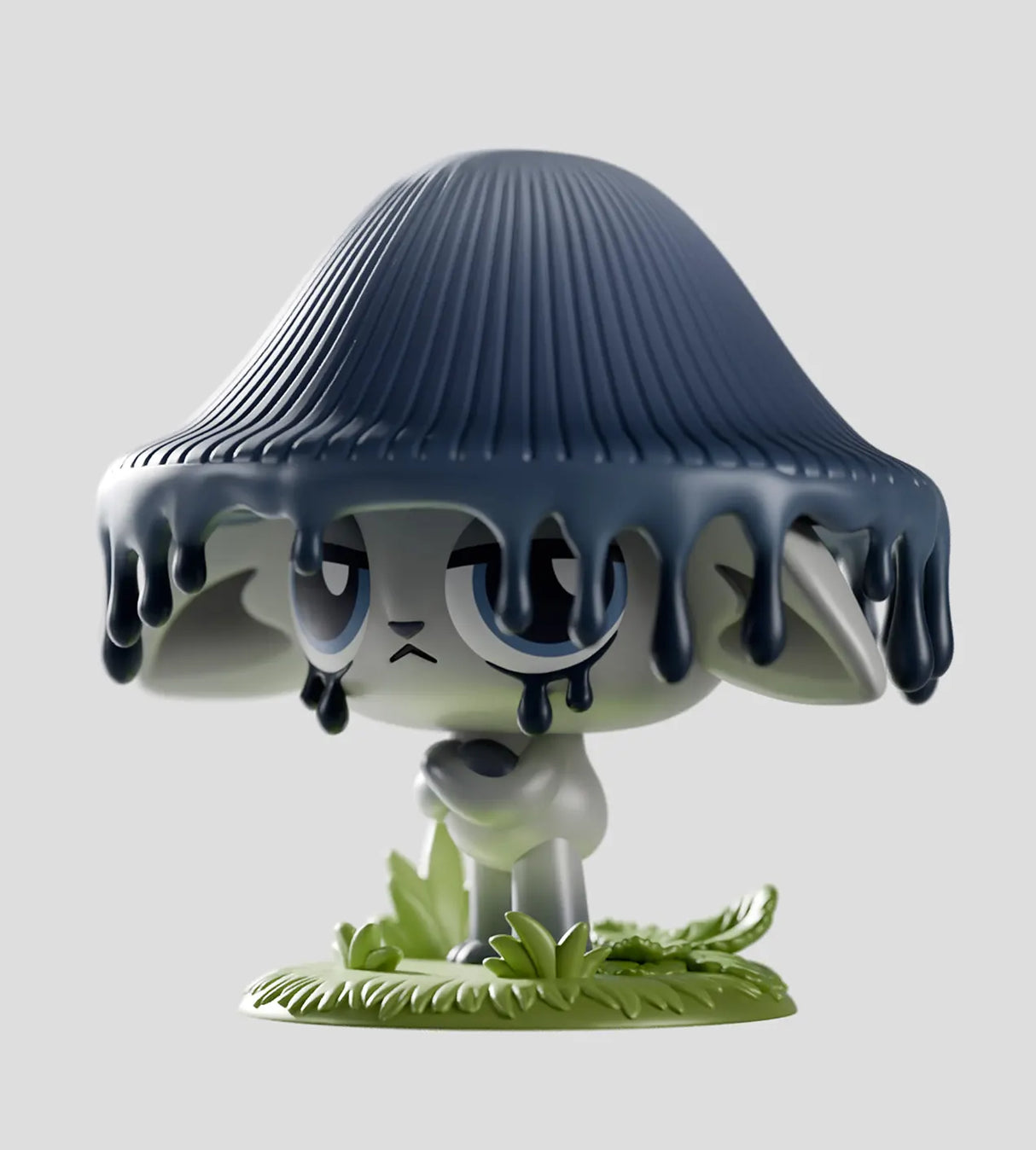 capkins dark dripping mushroom character figure collectible