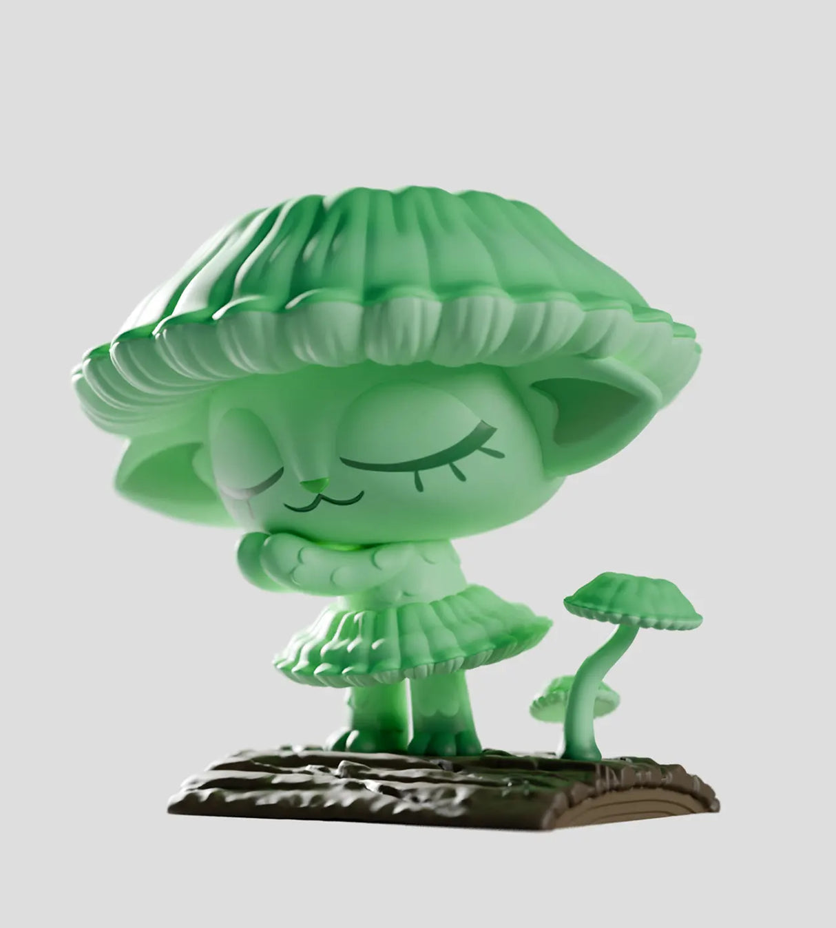 capkins green mushroom character figure collectible
