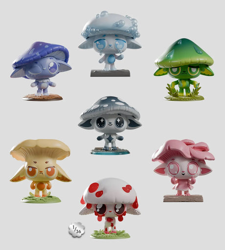Capkins Series 2 full collection mushroom figures