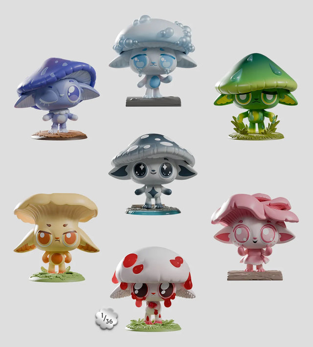 Capkins Series 2 full collection mushroom figures