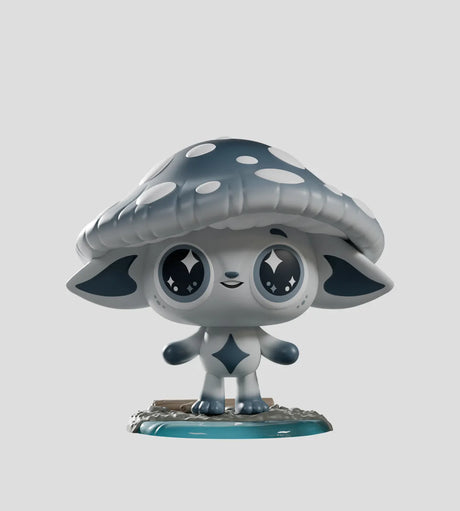 capkins grey mushroom character figure collectible