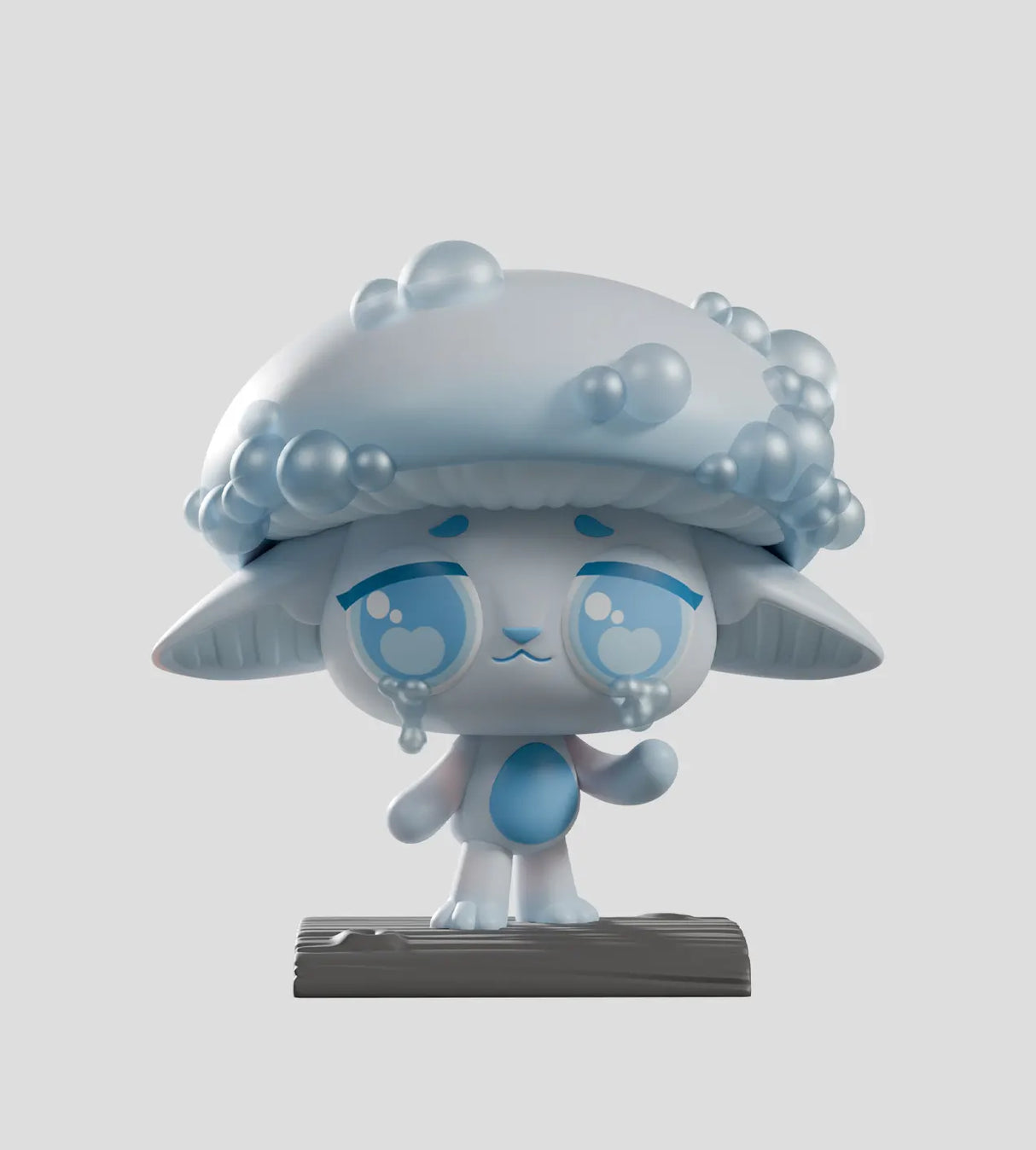 capkins blue mushroom character winking figure collectible