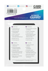 Card Dividers Standard Size Black Back
