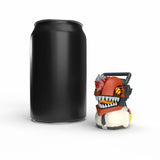 Size comparison of Mini TUBBZ Denji figure next to a soda can.