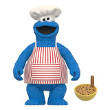 Chef Cookie Monster Super7 ReAction Figure front view with chef hat, apron, and mixing bowl accessory