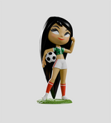 Chikitas soccer player collectible figure by Sandra Equihua