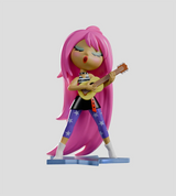 Chikitas pink-haired guitar player collectible figure