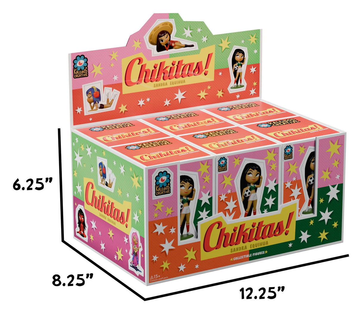 Chikitas Blind Box full display case containing collectible figure boxes